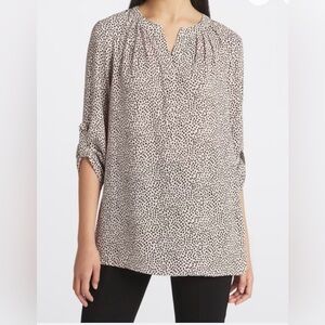 41 Hawthorne 3/4 Sleeve Morey Tunic Blouse - Off White - Size L - EUC